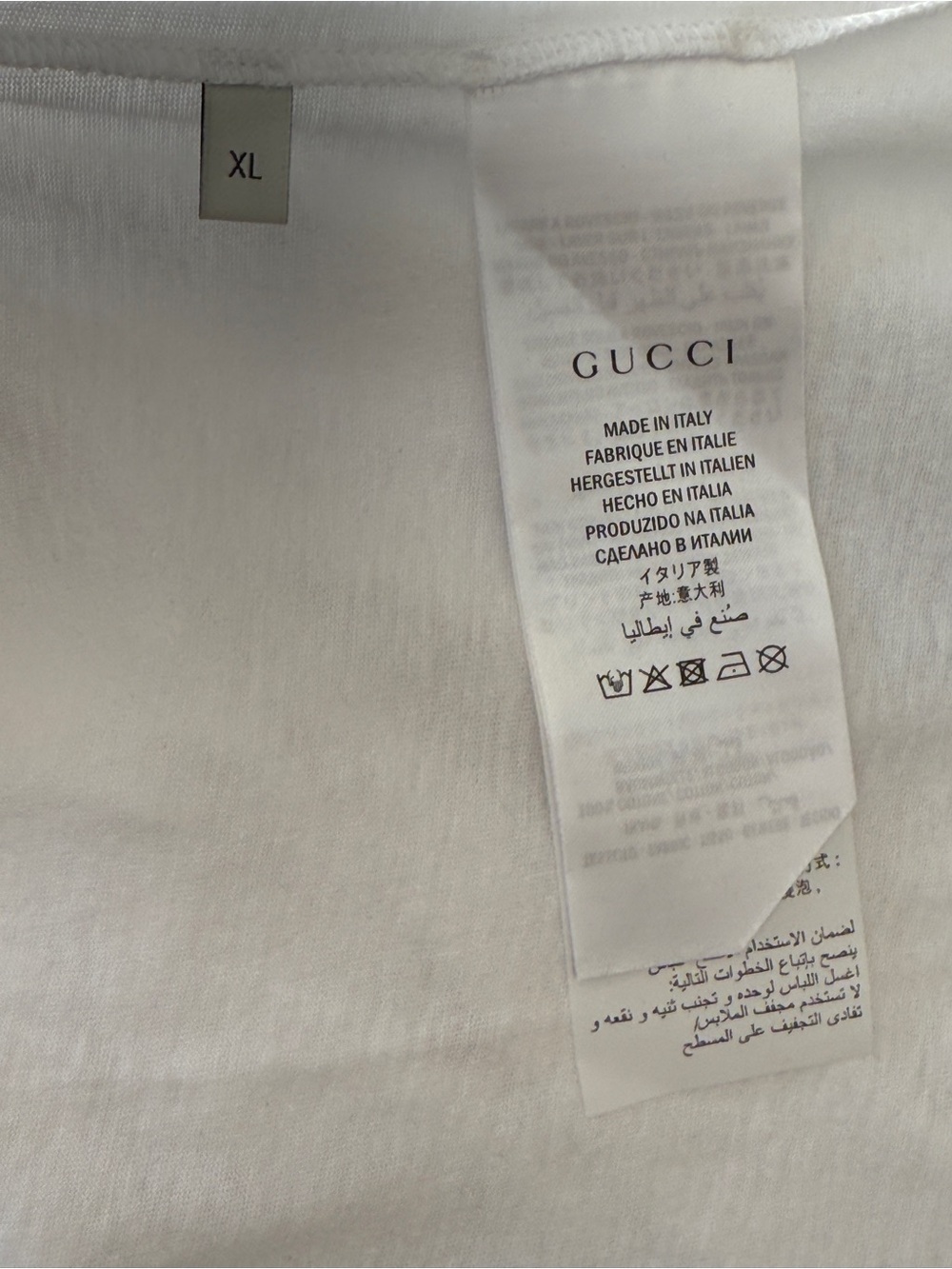 GUCCI Vintage Web Print Logo T-Shirt White XL  NWT 440103 - Picture 8 of 8